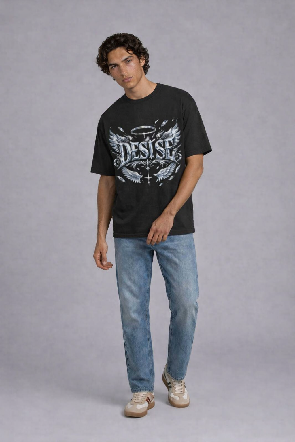 Chrome Metal Finishing Oversized T-shirts