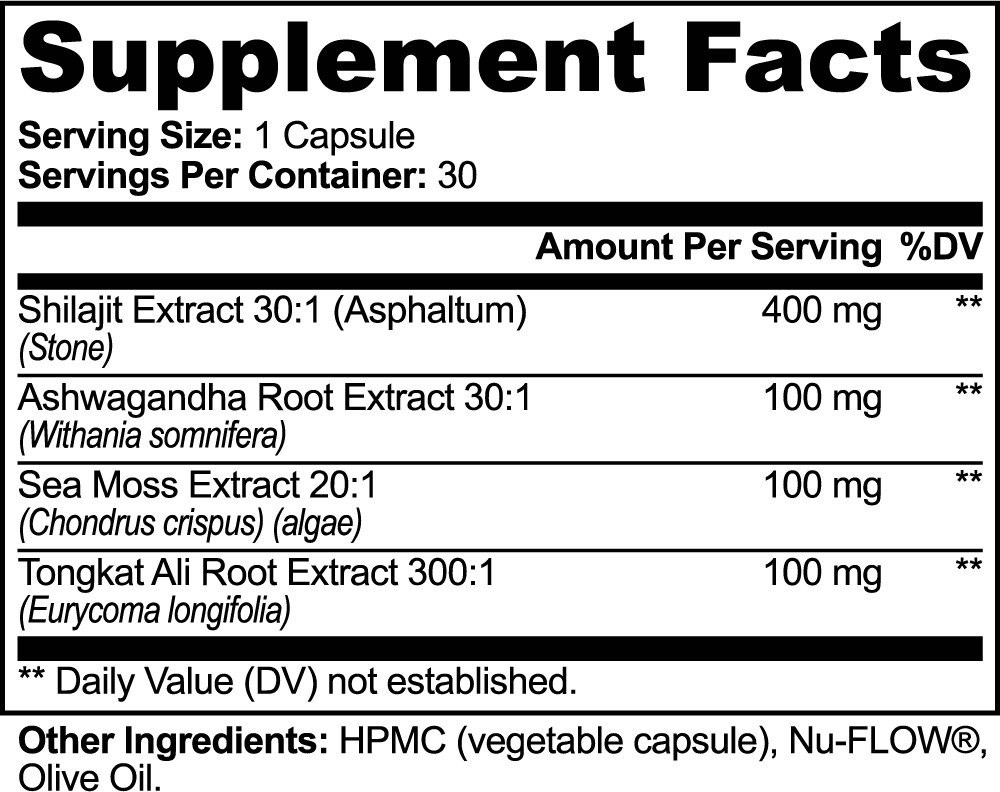 Shilajit Adaptogen Complex + FREE Daily Energy Blueprint (worth $15)